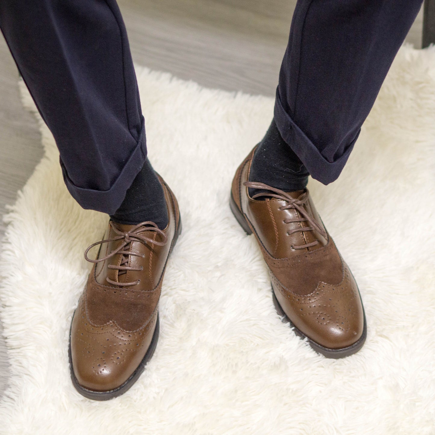 Мъжки официални обувки Pietro - Marrone