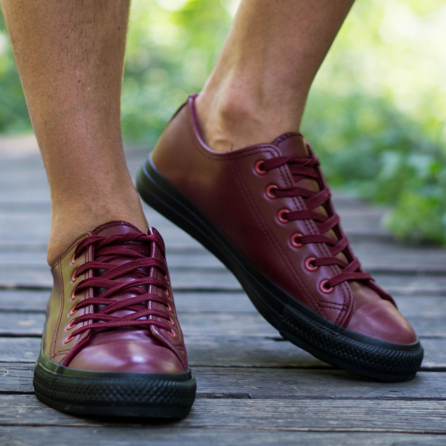 Мъжки кецове в цвят бордо - Nikol - Bordeaux