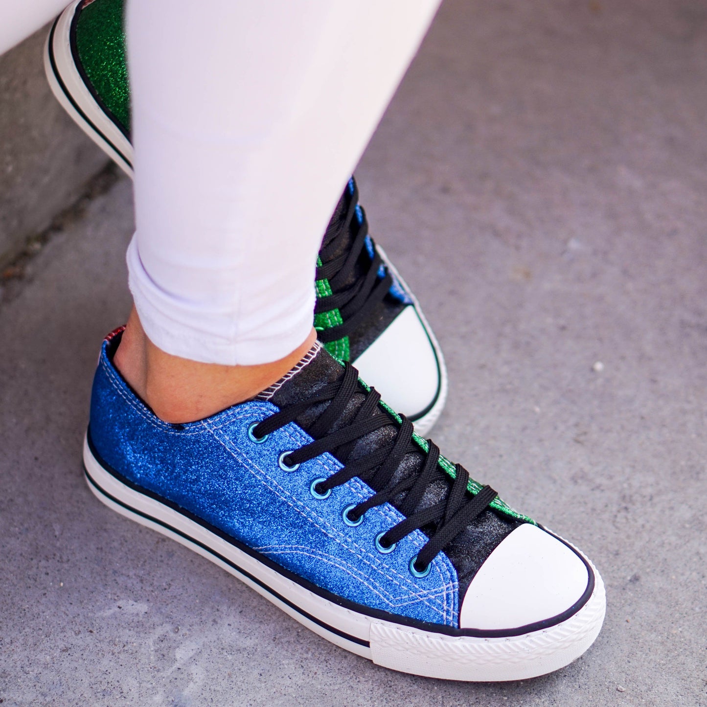 Дамски зелено сини кецове - Melissa - Blue