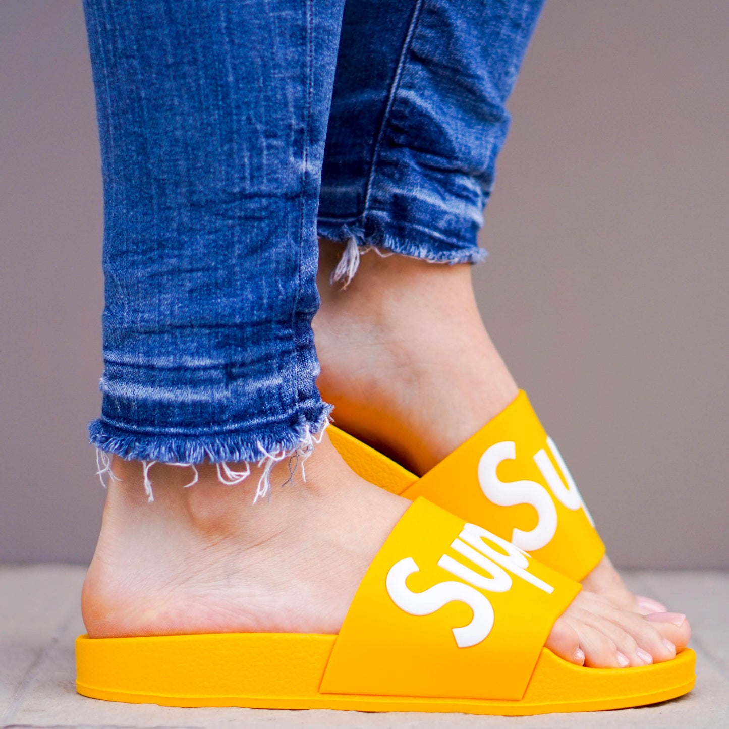 Дамски жълти чехли - Arnola - Yellow