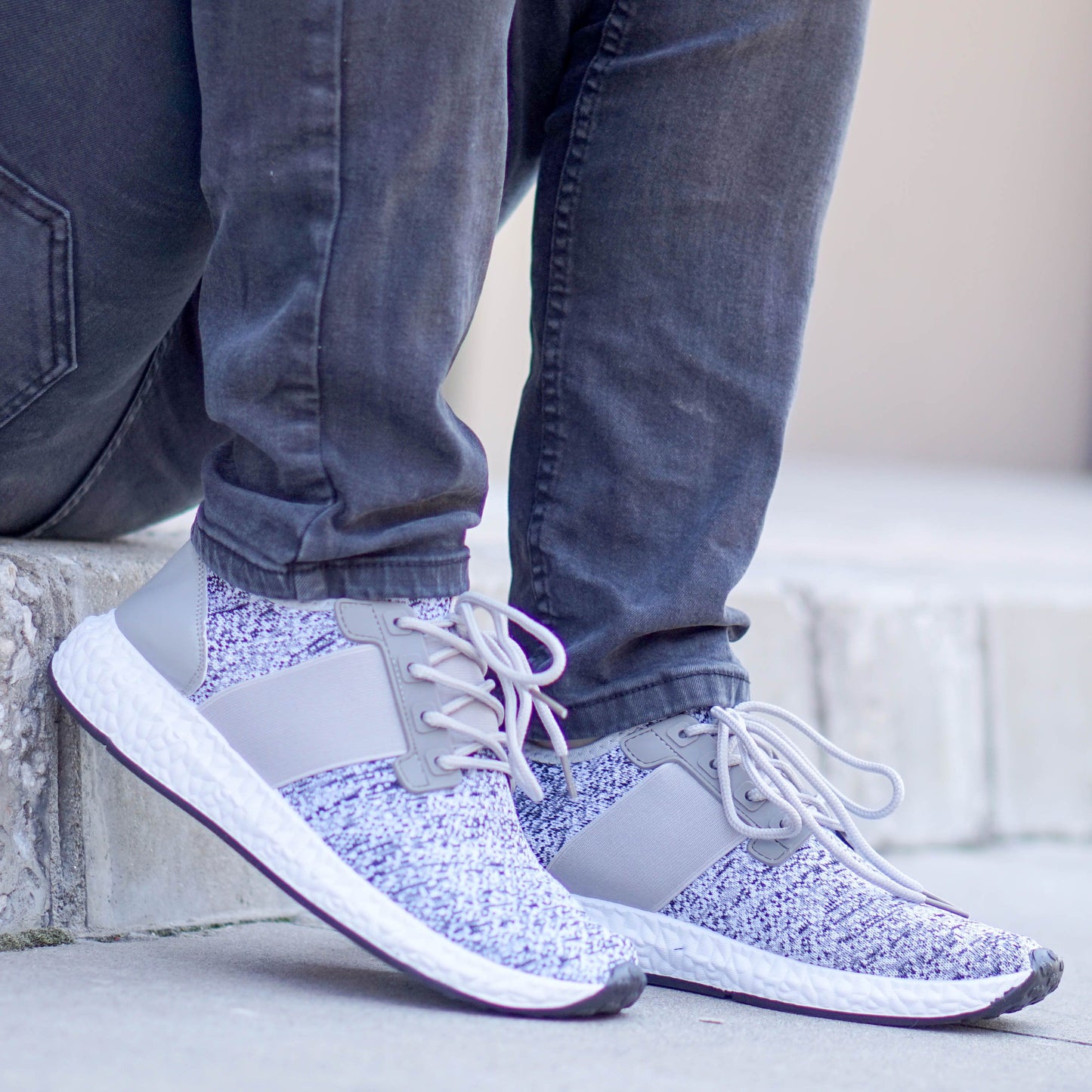 Мъжки сиви, ластични маратонки Keanu`19 - Grey