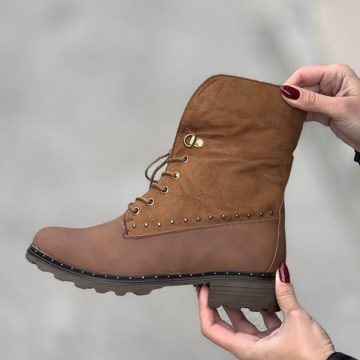 Дамски кафяви боти - Sibeta - Brown