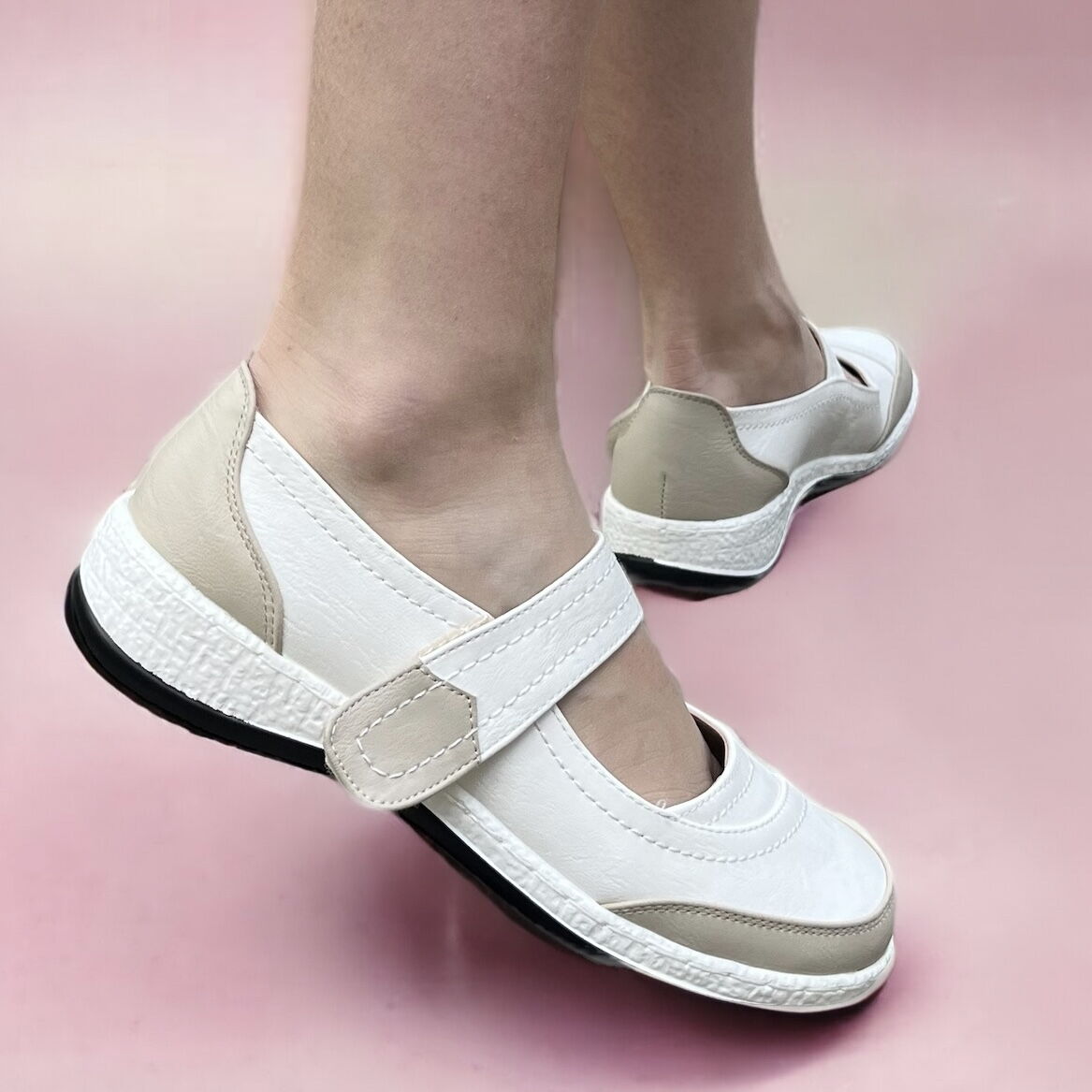 Дамски бели обувки - Lean - White