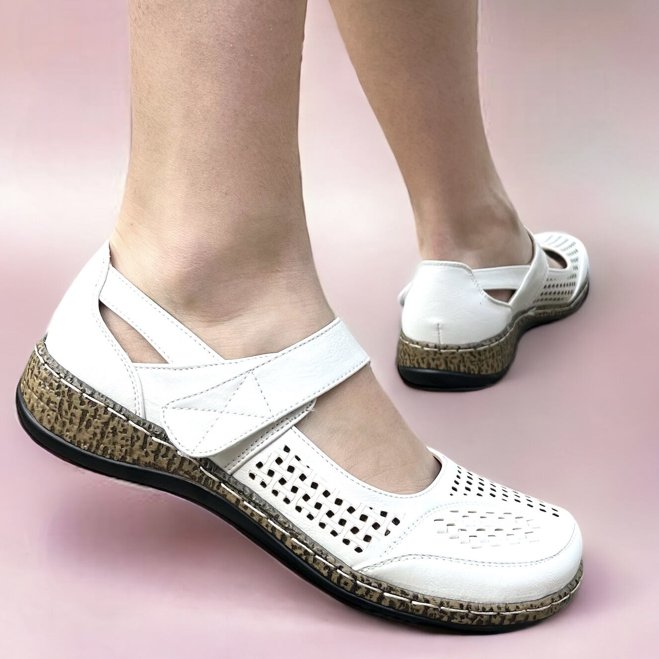 Дамски бели обувки - Leda - White