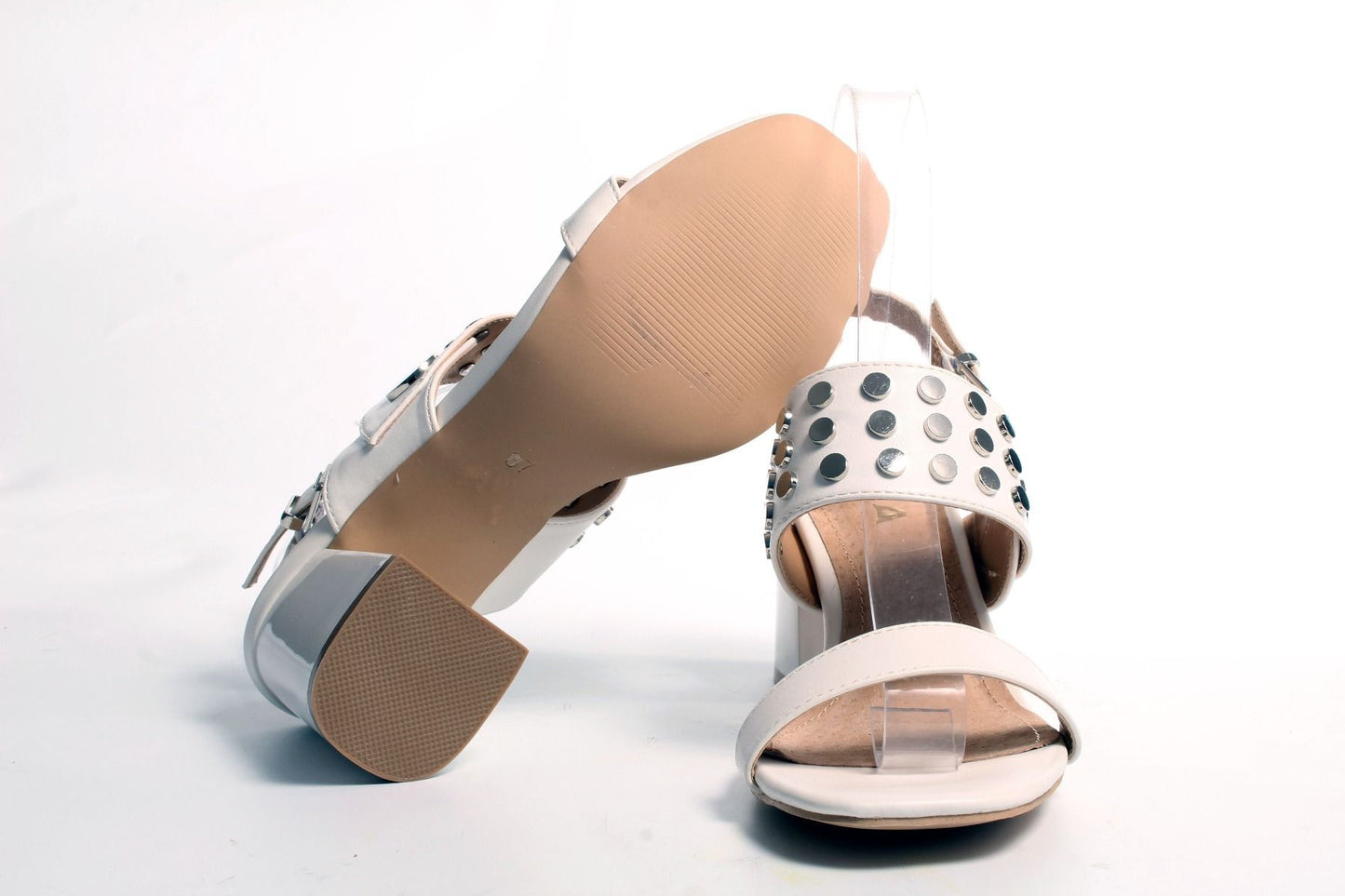 Дамски бели сандали на ток - Kateisha - White