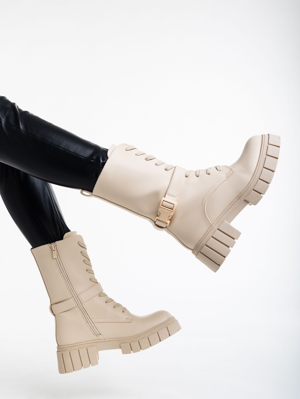 Дамски бежови боти - Deborah - Beige