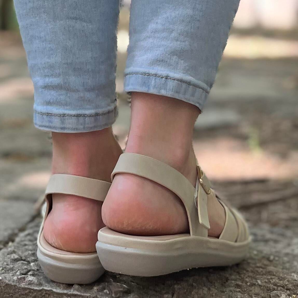 Дамски бежови сандали - Dimaia - Beige