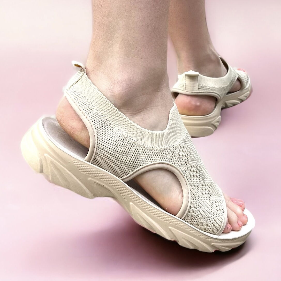 Дамски бежови сандали - Dustiny - Beige