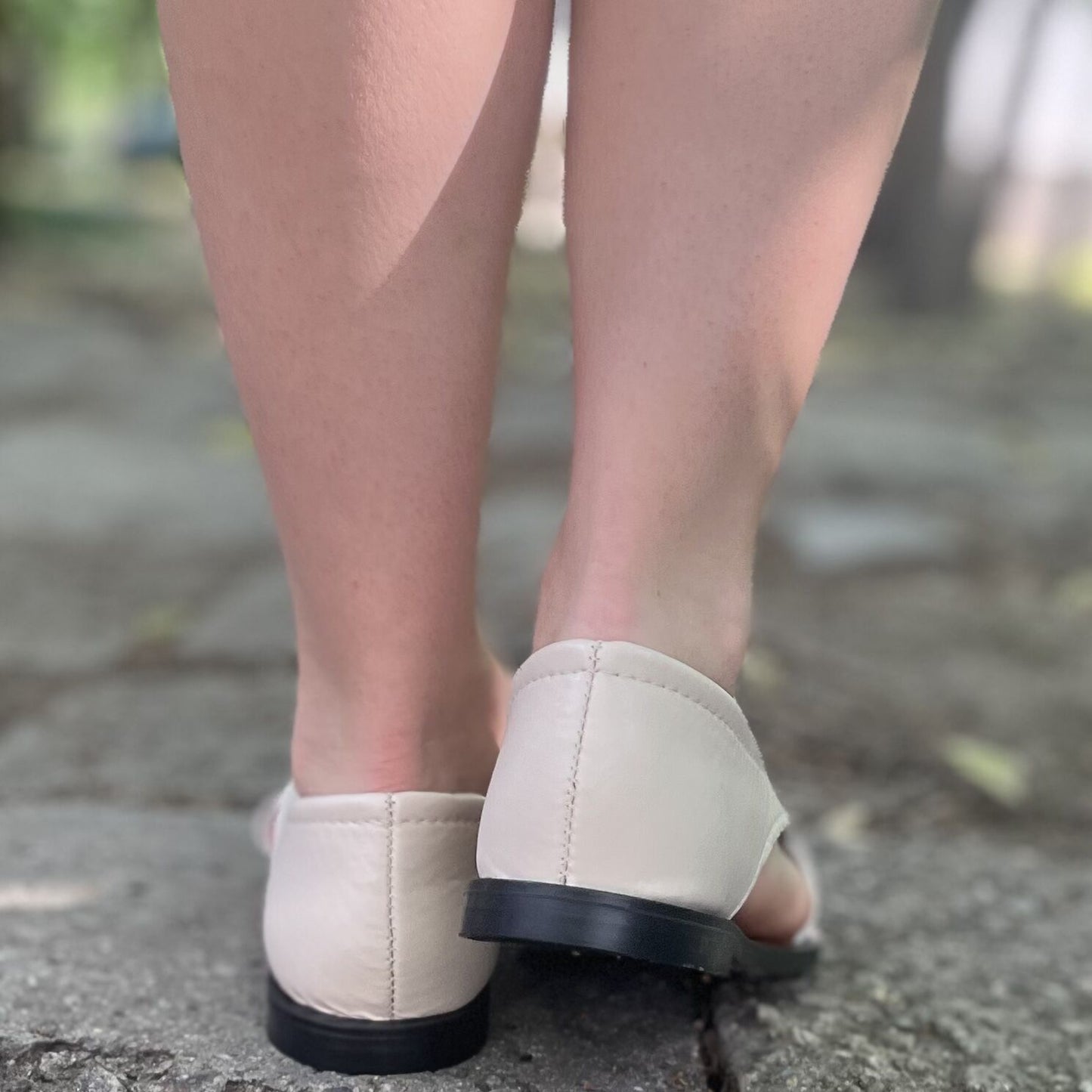 Дамски бежови сандали - Mikaya - Beige