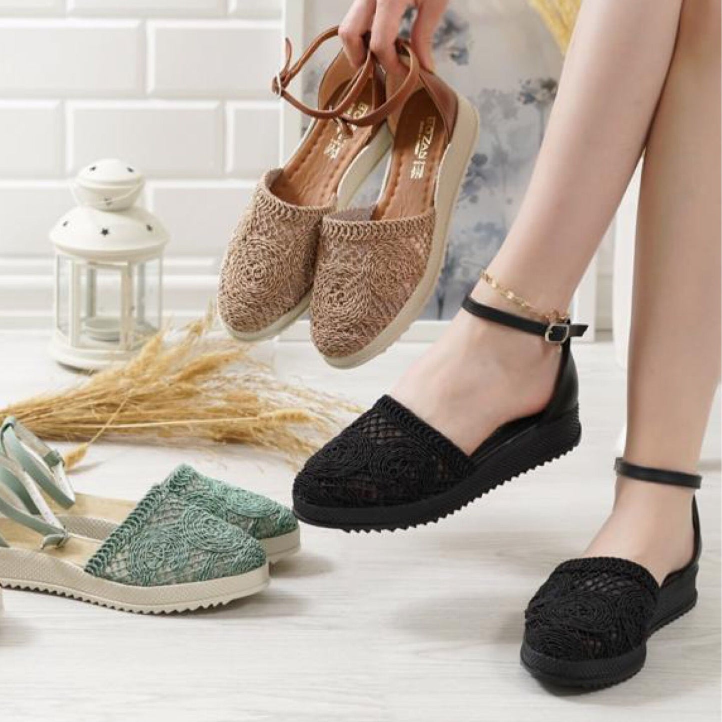 Дамски бежови сандали - Tania - Beige