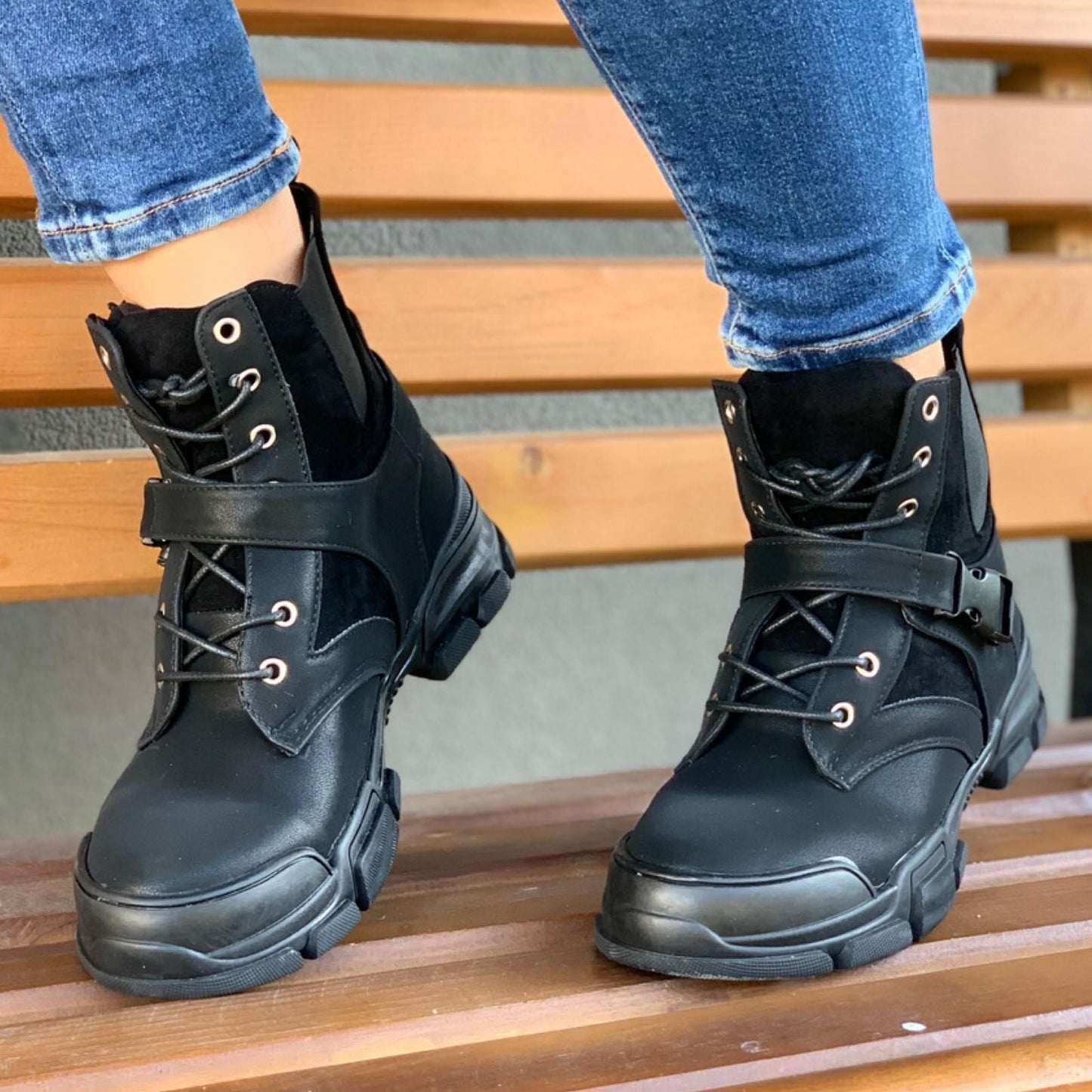 Дамски черни боти - Ciara - Black
