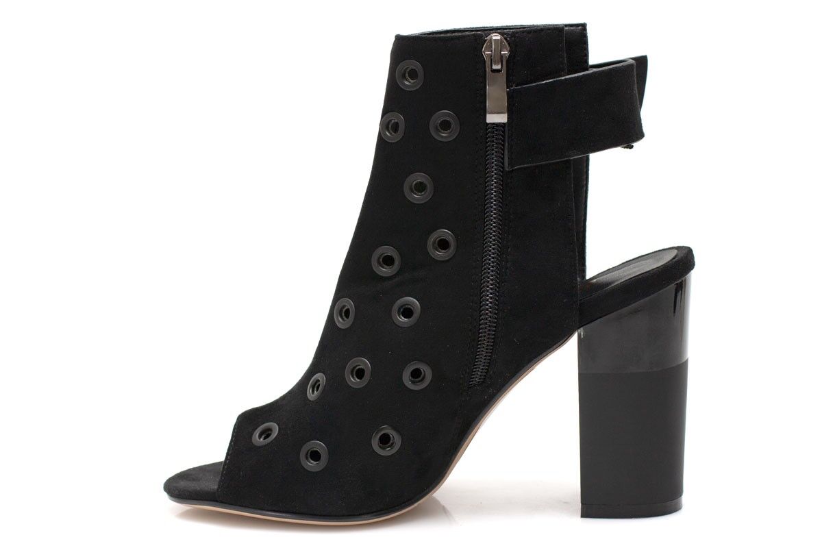 Дамски черни сандали на ток - Hazel - Black