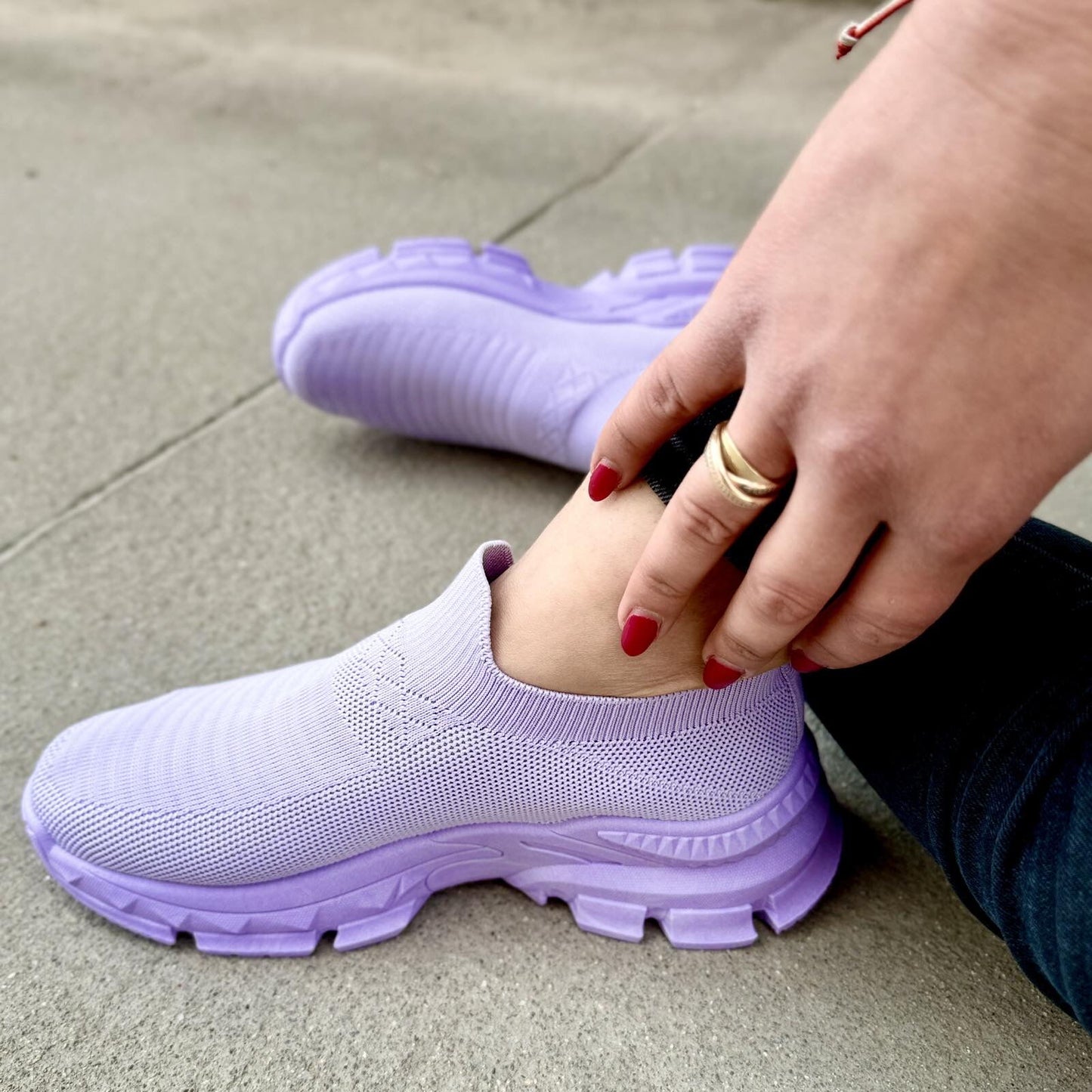 Дамски лилави маратонки Bella Purple – Двойно Дишащи с Анатомична Стелка