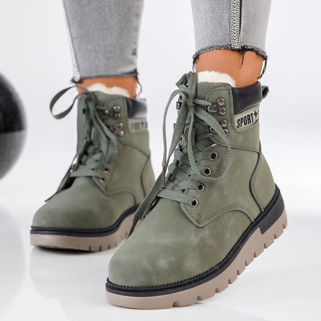 Дамски зелени боти - Heather - Green