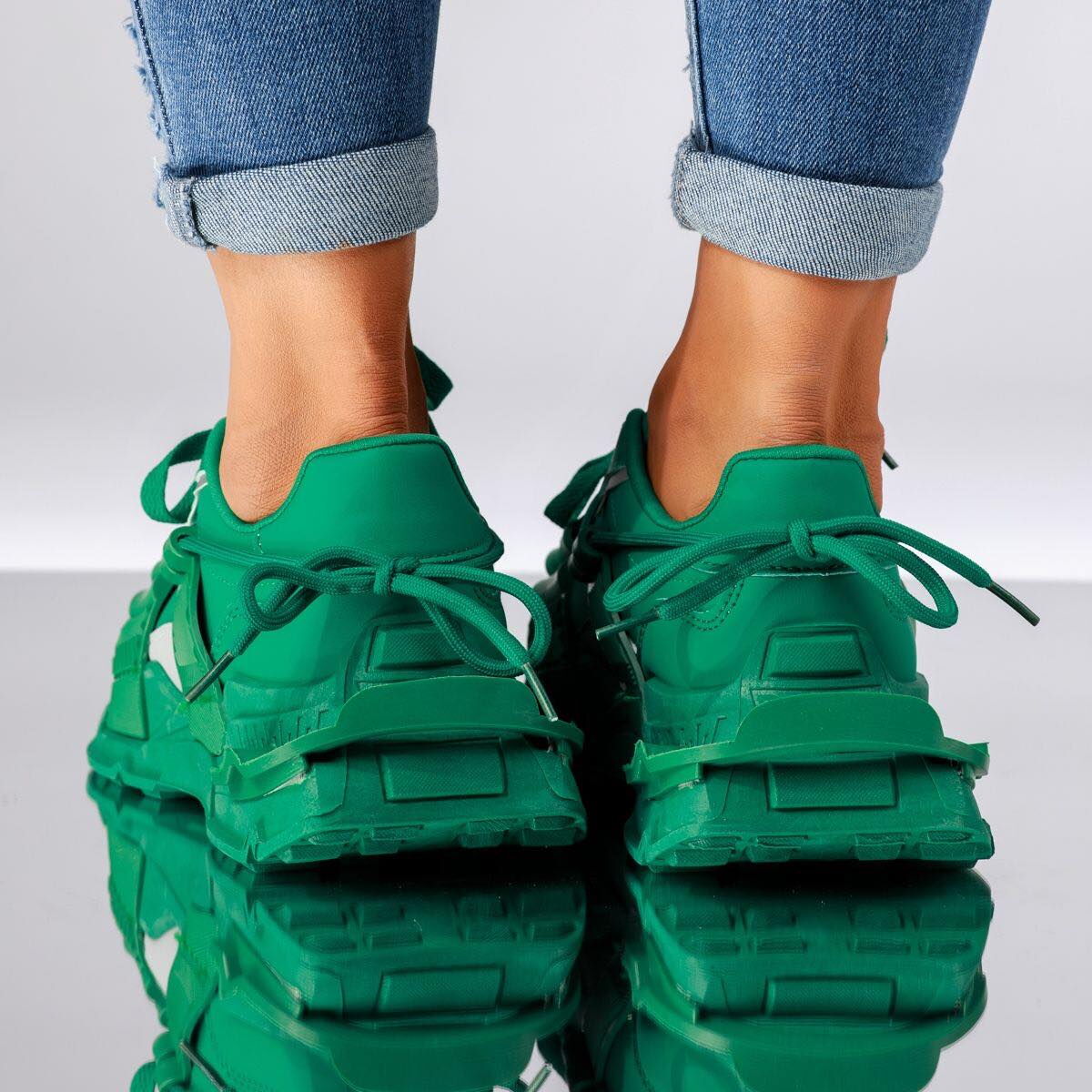 Дамски зелени маратонки - Tracy - Green