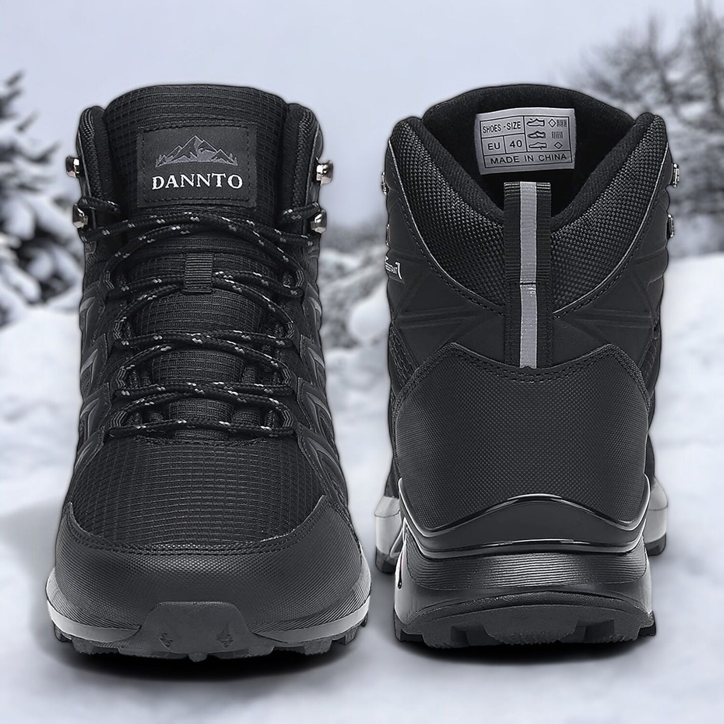 Мъжки черни боти - Scott - Black