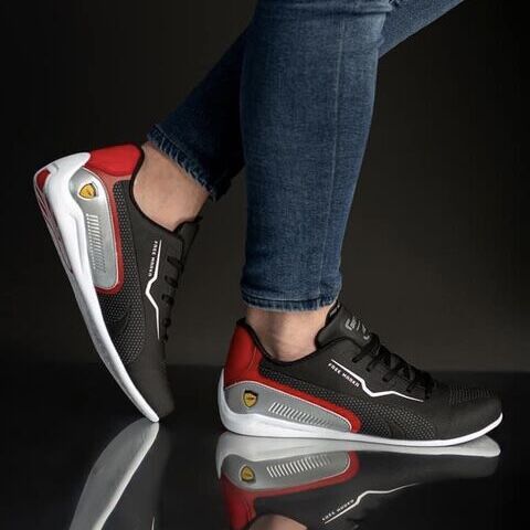 Мъжки черни маратонки - Craig - Black - White