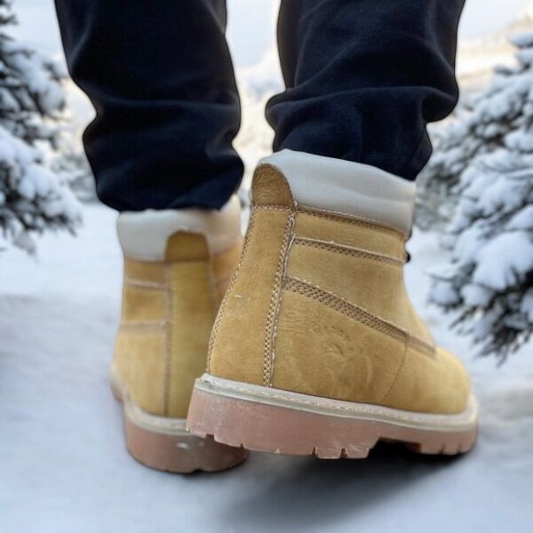 Мъжки кафяви боти от естествена кожа- Kenny - Brown