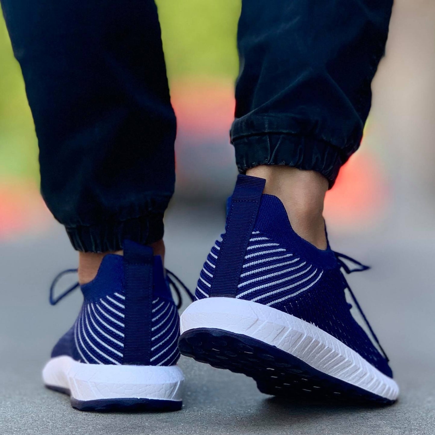 Мъжки олекотени маратонки в син цвят - Brian - Blue