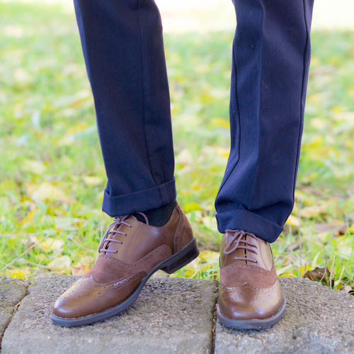 Мъжки официални обувки Pietro - Marrone