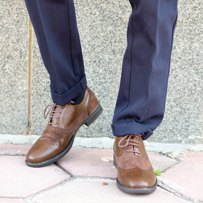 Мъжки официални обувки Pietro - Marrone