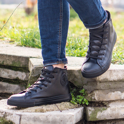 Дамски високи черни кецове - Nikol - Nero