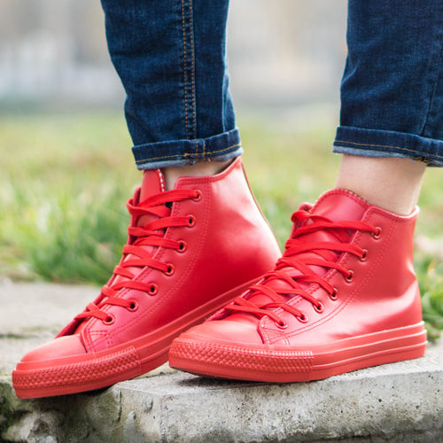 Дамски високи червени кецове - Nikol - Red