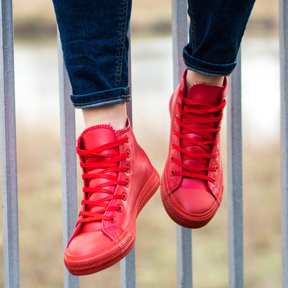 Дамски високи червени кецове - Nikol - Red