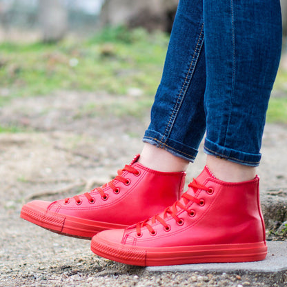 Дамски високи червени кецове - Nikol - Red