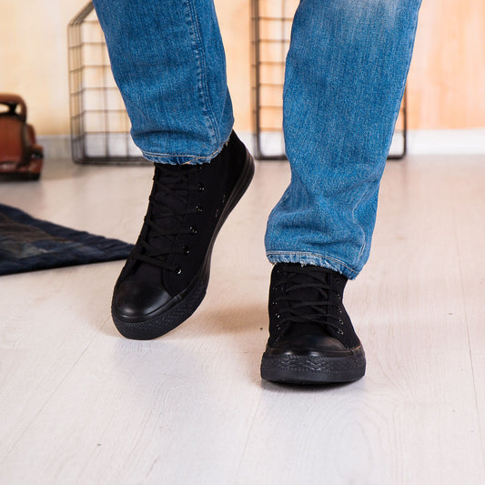 Мъжки високи черни кецове - Nikol - Nero