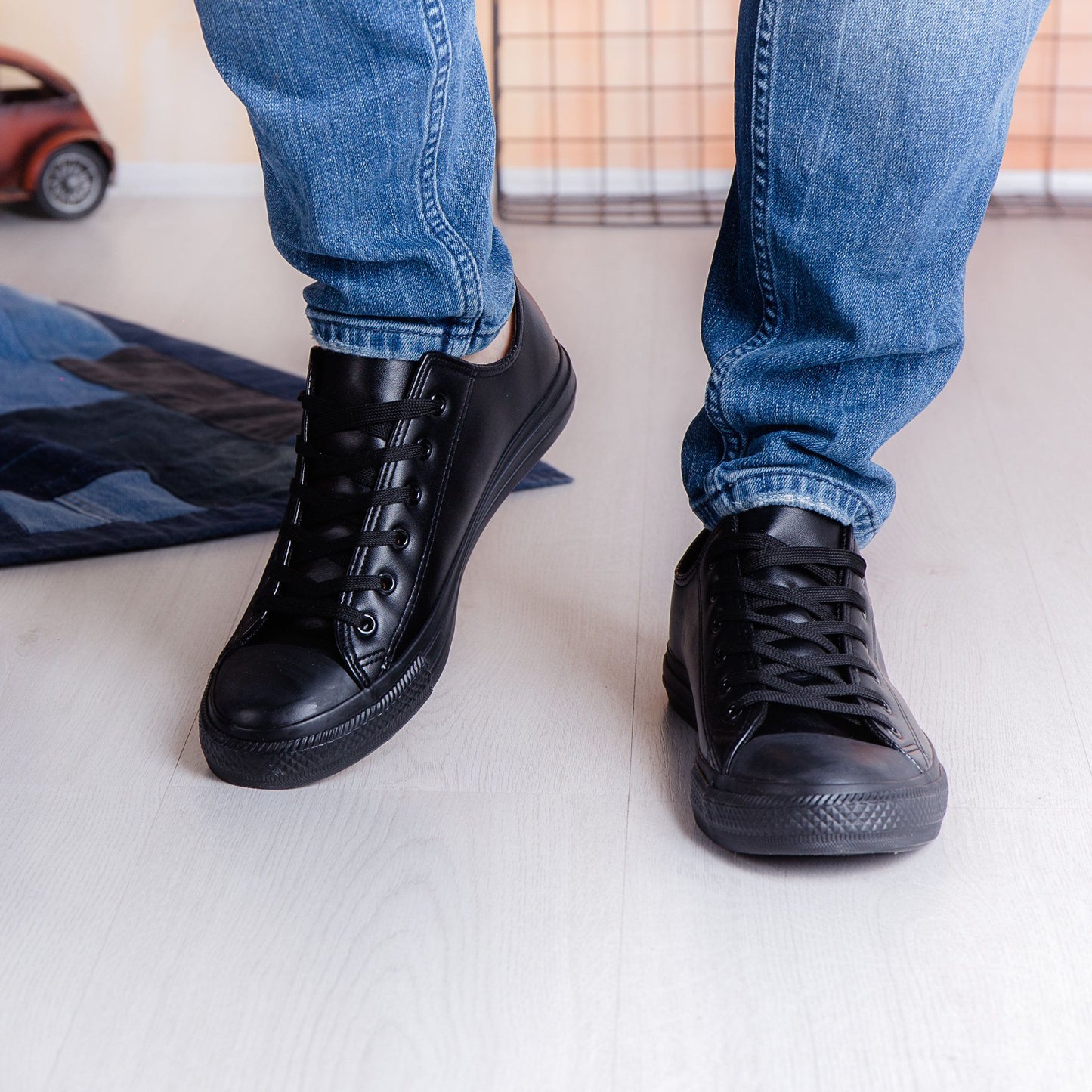 Мъжки  черни кецове Nicoli - Nero