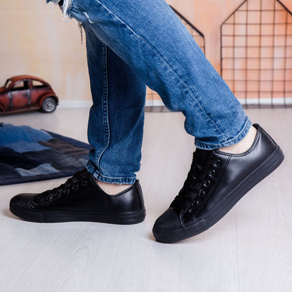 Мъжки  черни кецове Nicoli - Nero