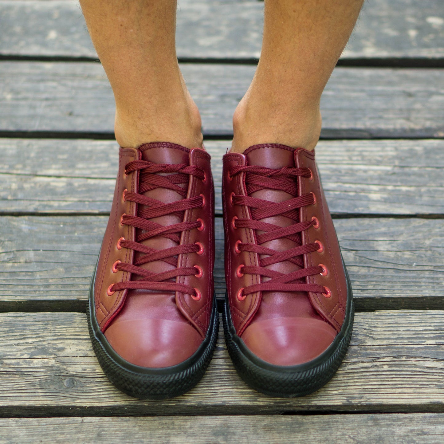 Мъжки  кецове в цвят бордо - Nikol - Bordeaux