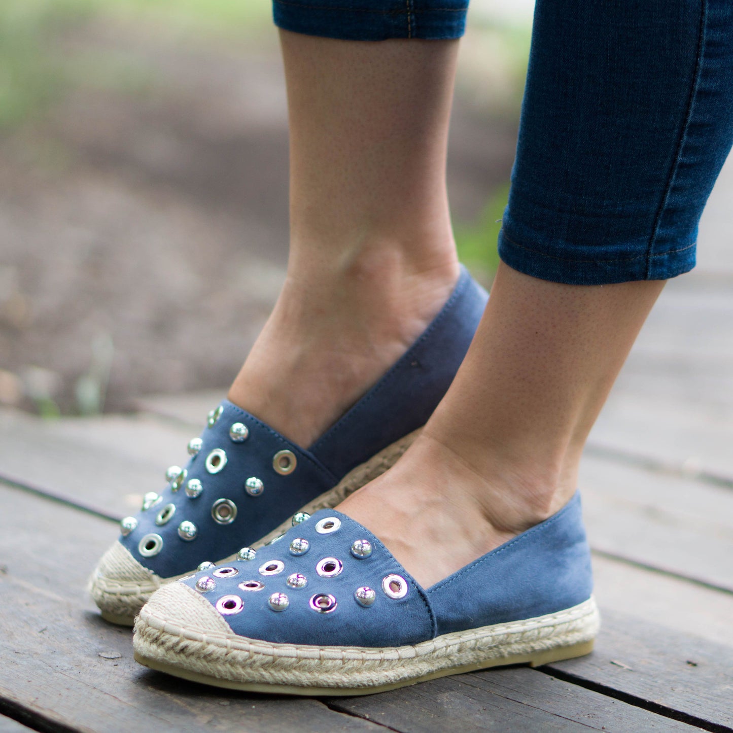 Дамски сини еспадрили - Jana - Blue