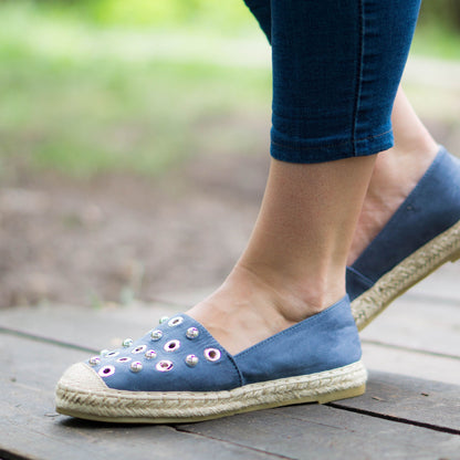 Дамски сини еспадрили - Jana - Blue