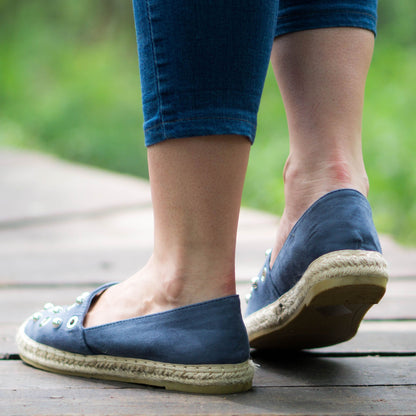 Дамски сини еспадрили - Jana - Blue