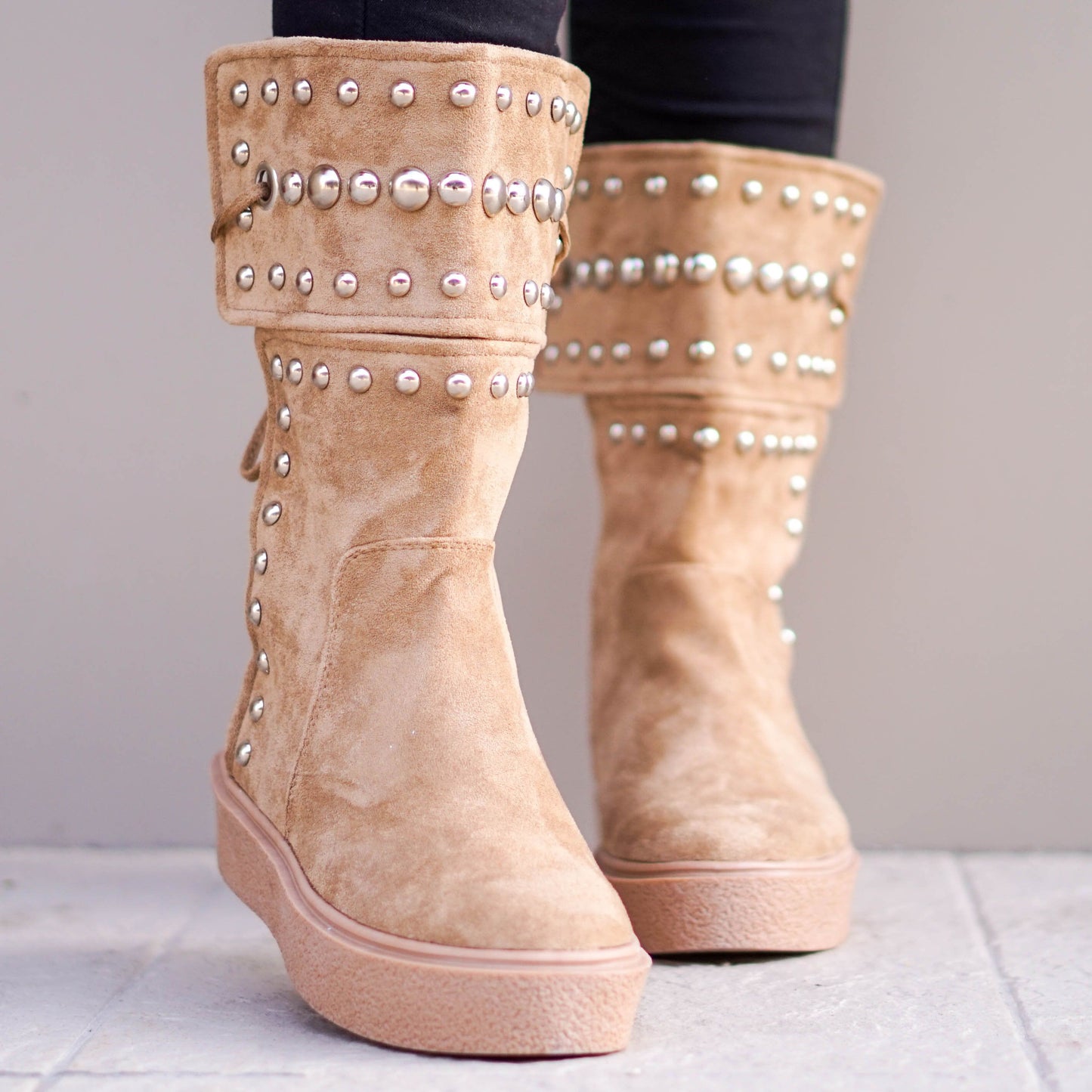 Дамски кафяви боти - Hailey - Brown