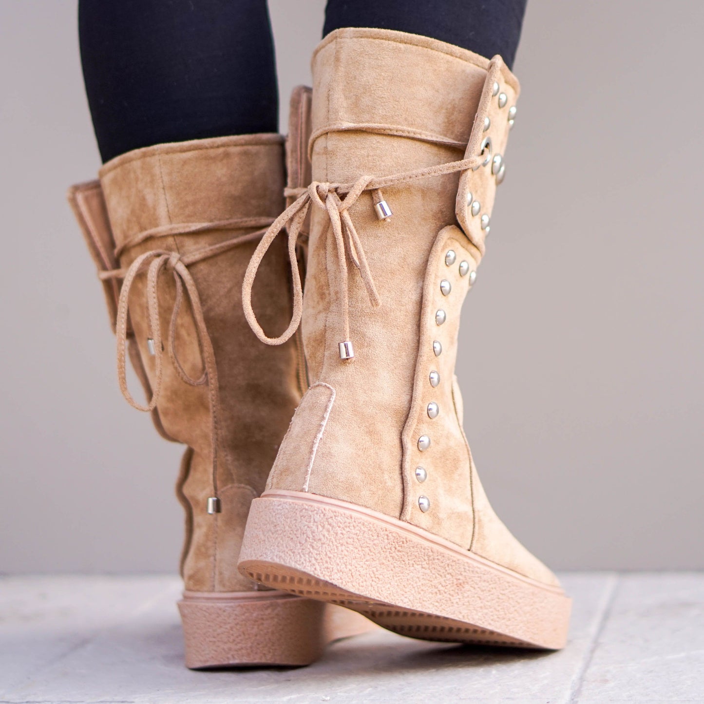 Дамски кафяви боти - Hailey - Brown