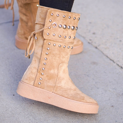 Дамски кафяви боти - Hailey - Brown