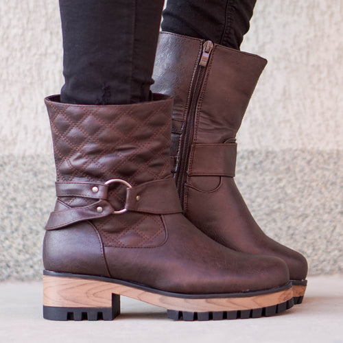 Дамски кафяви боти - Julia - Brown