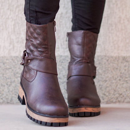 Дамски кафяви боти - Julia - Brown