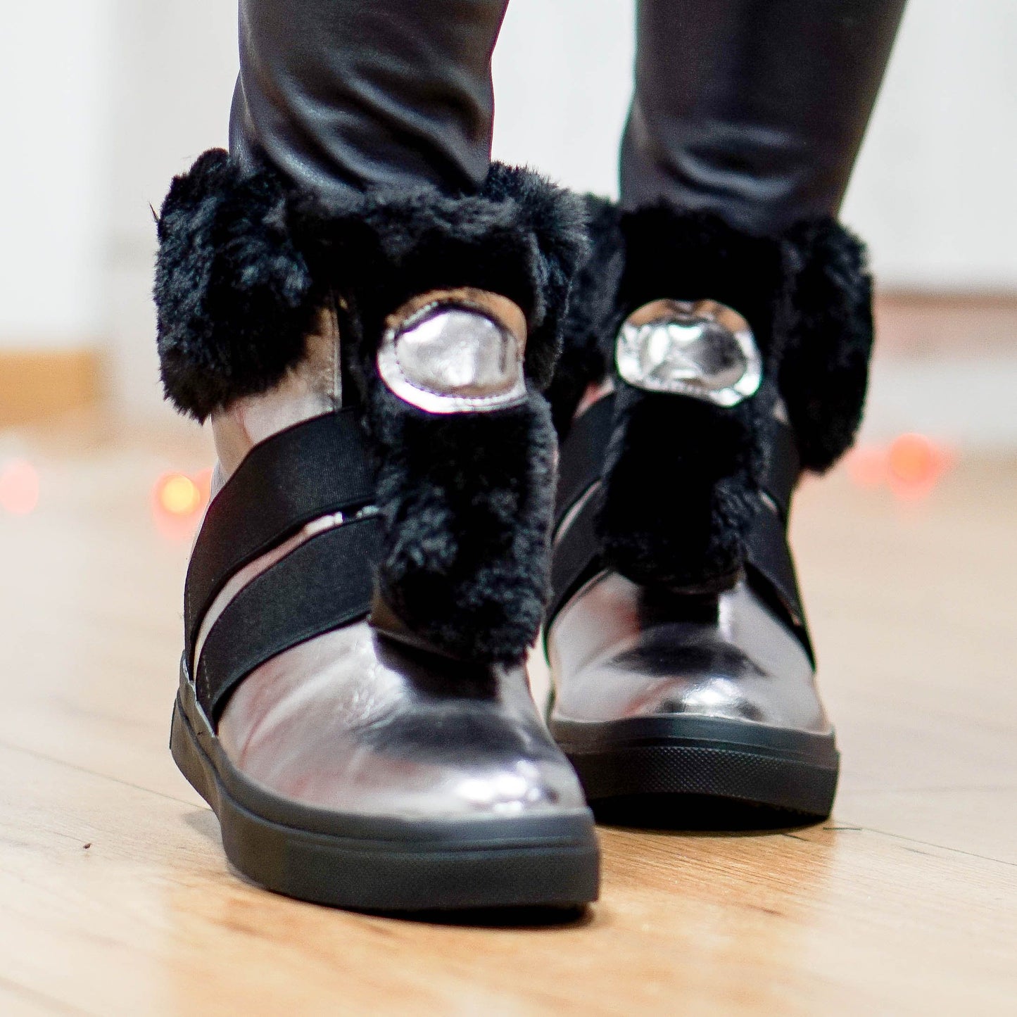 Дамски боти  в цвят графит - Malana - Gun Color