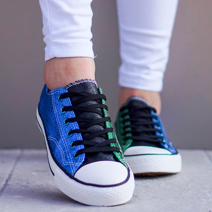 Дамски зелено сини  кецове - Melissa - Blue