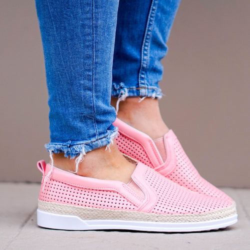 Дамски розови еспадрили - Kaloni - Pink