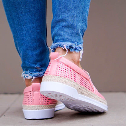 Дамски розови еспадрили - Kaloni - Pink