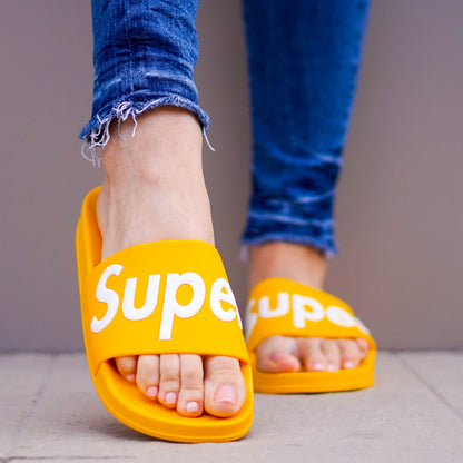 Дамски жълти чехли - Arnola - Yellow