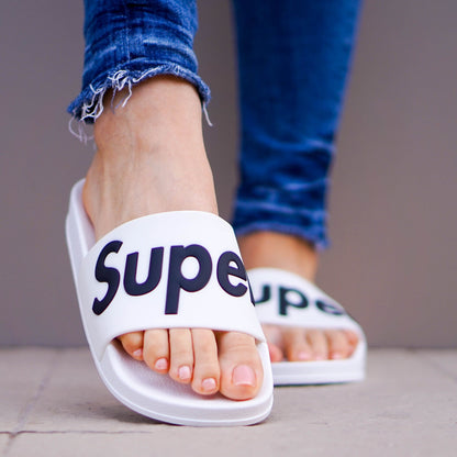 Дамски бели чехли - Arnola - White