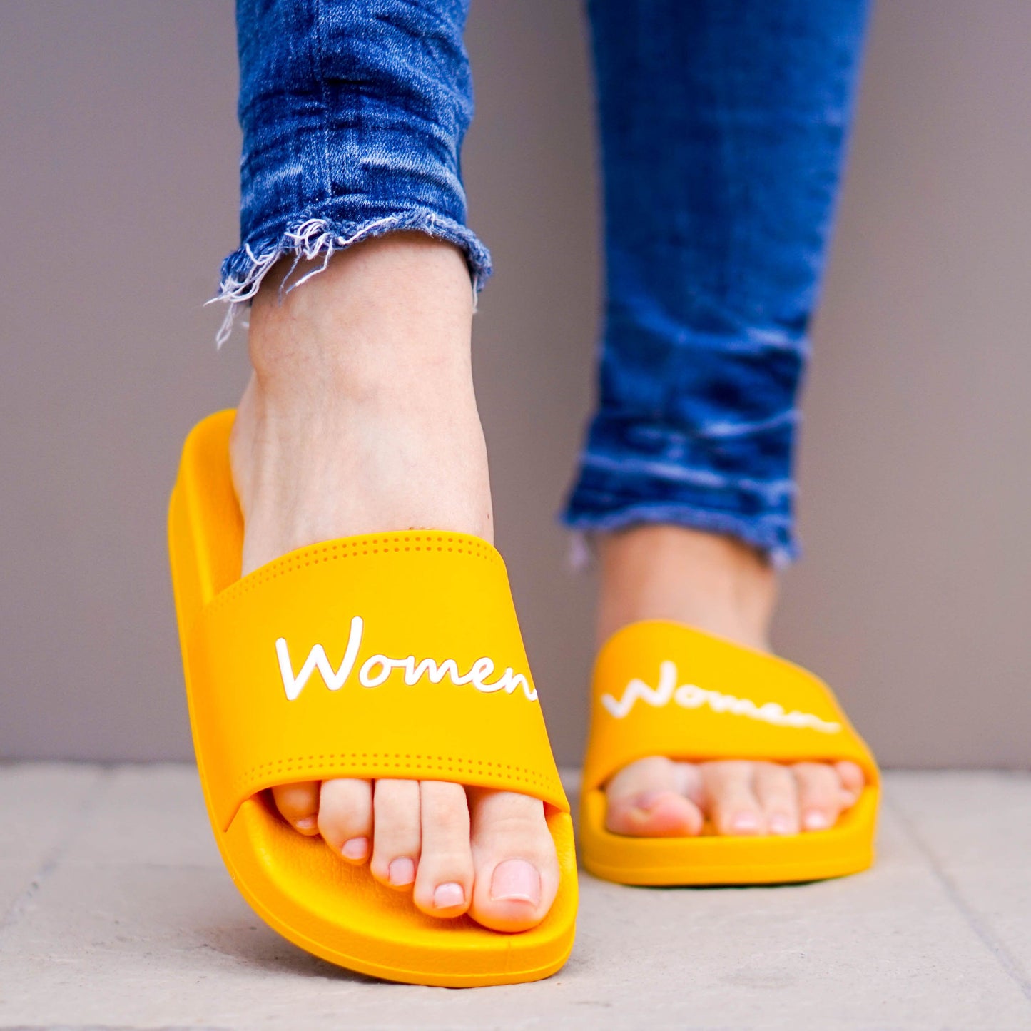 Дамски жълти чехли - Brendy - Yellow