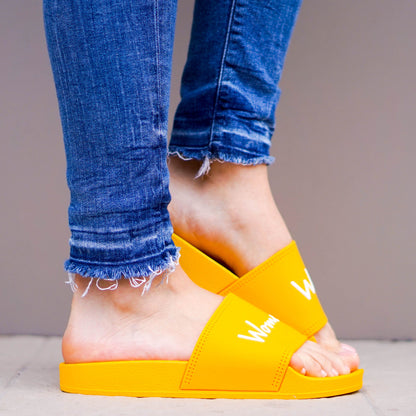 Дамски жълти чехли - Brendy - Yellow