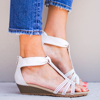 Дамски бежови сандали - Lale - Beige